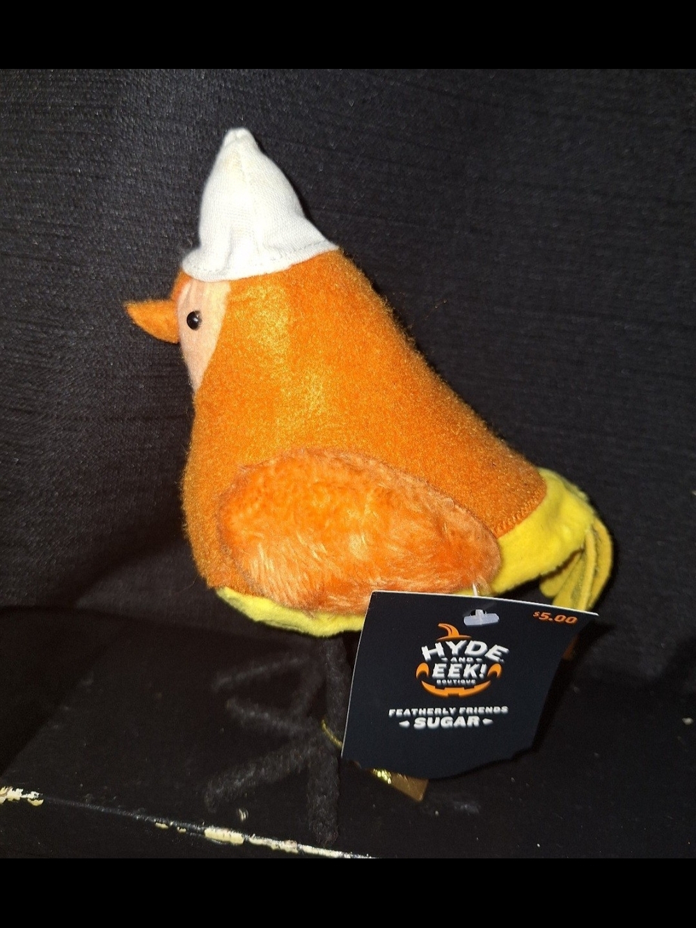 Orange Plush Bird 'Sugar' Holiday Decor "SUGAR"